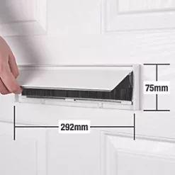 Stormguard Brush Letter Plate White 292 x 75mm