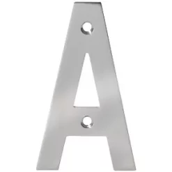 Eclipse Door Letter A Polished Stainless Steel 100mm