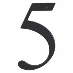 Fab & Fix Door Numeral 5 Black 80mm