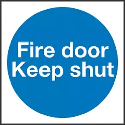 Non Photoluminescent "Fire Door Keep Shut" Sign 100 x 100mm