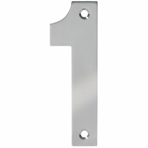 Eclipse Door Numeral 1 Polished Stainless Steel 100mm