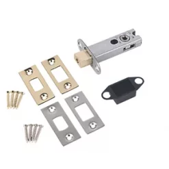 Smith & Locke Electro Brass / Satin Chrome Tubular WC Dead Bolt 76mm Case - 56mm Backset