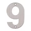Eclipse Door Numeral 9 Satin Stainless Steel 102mm