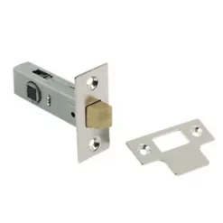 Nickel-Plated Tubular Latch 67mm Case - 45mm Backset
