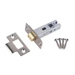 Smith & Locke Nickel-Plated Tubular Mortice Latch 66mm Case - 45mm Backset