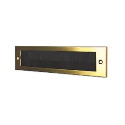 Stormguard Brush Letter Plate Gold 338 x 75mm