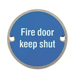Fire Door Keep Shut Sign 76mm