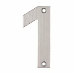 Eclipse Door Numeral 1 Satin Stainless Steel 102mm