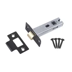 Smith & Locke Black Tubular Mortice Latch 80mm Case - 58mm Backset