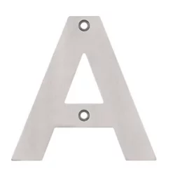 Eclipse Door Letter A Satin Stainless Steel 102mm