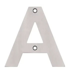 Eclipse Door Letter A Satin Stainless Steel 102mm