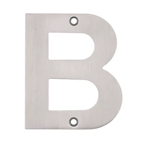 Eclipse Door Letter B Satin Stainless Steel 102mm