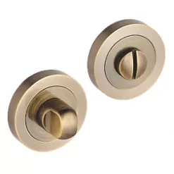 Smith & Locke Standard Thumbturn Set Antique Brass 50mm