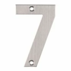 Eclipse Door Numeral 7 Satin Stainless Steel 102mm