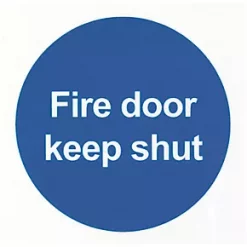 Nite-Glo Photoluminescent "Fire Door Keep Shut" Sign 100 x 100mm