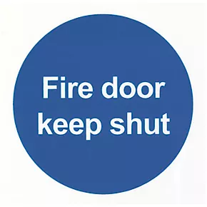 Nite-Glo Photoluminescent "Fire Door Keep Shut" Sign 100 x 100mm