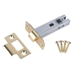 Smith & Locke Electro Brass Tubular Mortice Latch 78mm Case - 57mm Backset