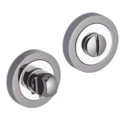 Smith & Locke Standard Thumbturn Set Chrome / Black 50mm