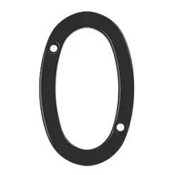 Fab & Fix Door Numeral 0 Black 80mm