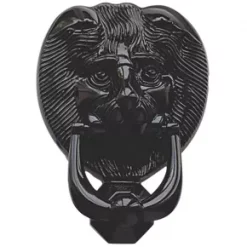 Fab & Fix Lions Head Door Knocker Black 98 x 136mm