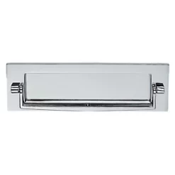 Carlisle Brass Victorian Letter Plate Polished Chrome 256 x 79mm