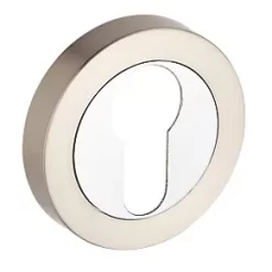Smith & Locke Euro Escutcheon (Single) Chrome / Brushed Nickel 50mm