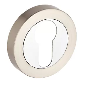 Smith & Locke Euro Escutcheon (Single) Chrome / Brushed Nickel 50mm