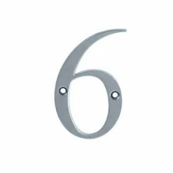 Fab & Fix Door Numeral 6, 9 Polished Chrome 80mm