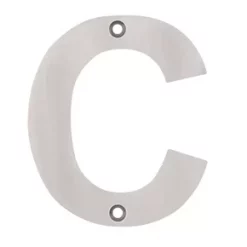 Eclipse Door Letter C Satin Stainless Steel 102mm