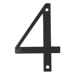 Fab & Fix Door Numeral 4 Black 80mm