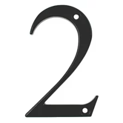 Fab & Fix Door Numeral 2 Black 80mm