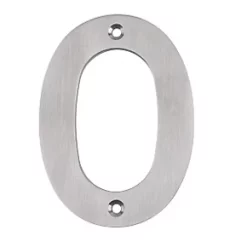 Eurospec Numeral 0 Satin Stainless Steel 100mm