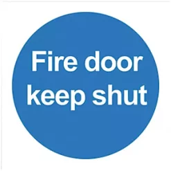 Non Photoluminescent 'Fire Door Keep Shut' Signs 100 x 100mm 100 Pack